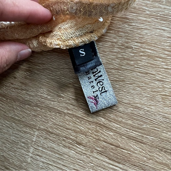 EastnWest x Free People Sequin Gold Bandeau Top - Picture 3 of 9